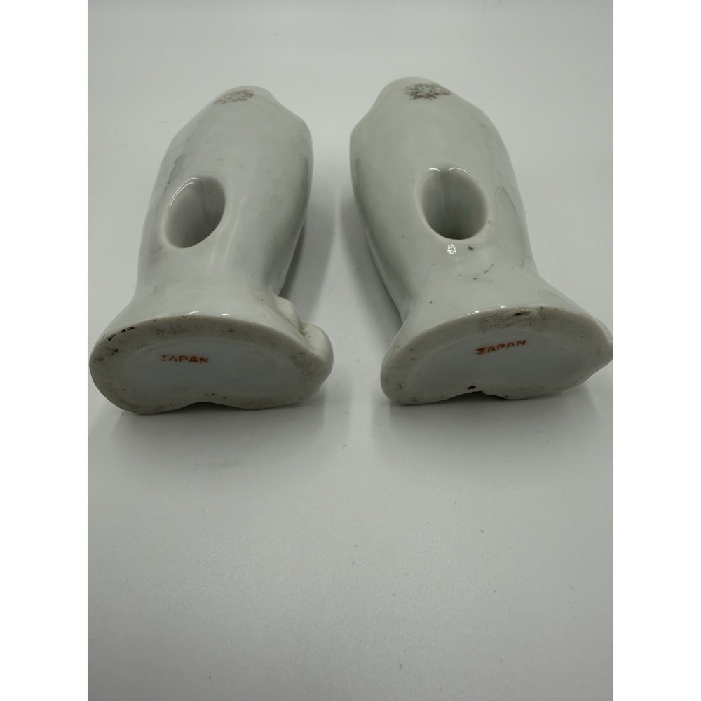 Vintage Porcelain Double Bud Vases, - Picture 7 of 8